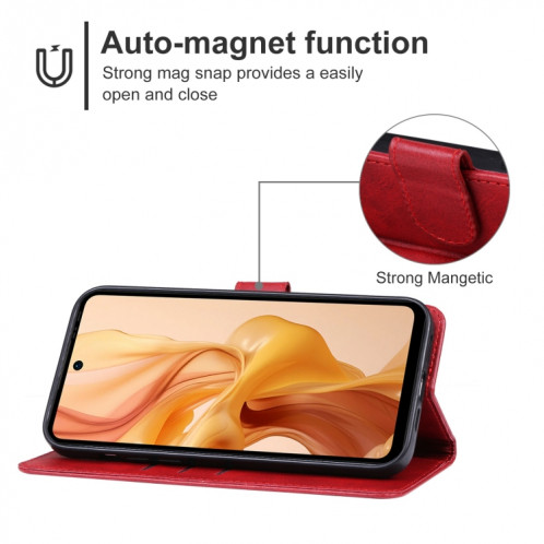 Pour étui de téléphone en cuir Ulefone Note 18 Ultra 5G (rouge) SH709A1422-06
