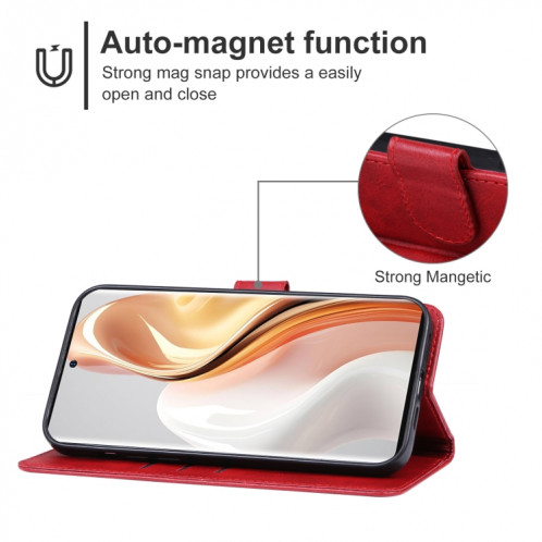 Pour étui de téléphone en cuir Ulefone Note 17 Pro (rouge) SH711A1450-06