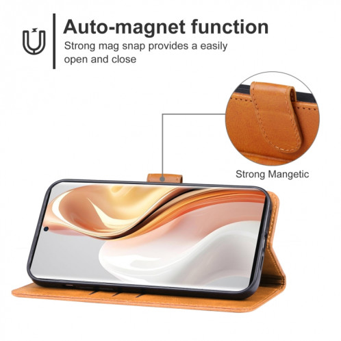 Pour étui de téléphone en cuir Ulefone Note 17 Pro (marron) SH711B1105-06