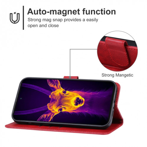 Pour étui de téléphone en cuir Ulefone Armor 25T Pro (rouge) SH713A23-06