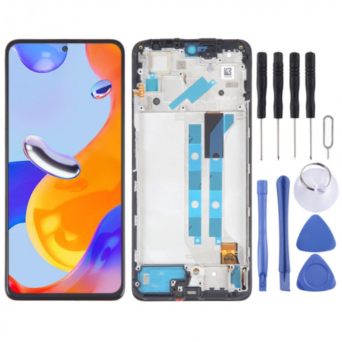 Écran LCD matériel OLED pour Xiaomi Redmi Note 11 Pro 4G numériseur assemblage complet avec cadre SH51091406-00