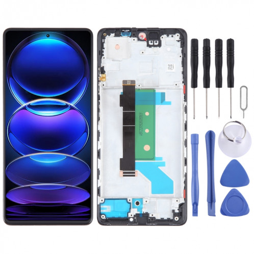 Écran LCD d'origine en matériau OLED pour Xiaomi Redmi Note 12 Pro + ensemble complet de numériseur avec cadre SH51141521-00