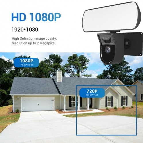 Caméra IP WiFi étanche ESCAM QF615 2MP IP66 et projecteur, prise en charge de la vision nocturne/détection de mouvement PIR/audio bidirectionnel () SE201A1620-011