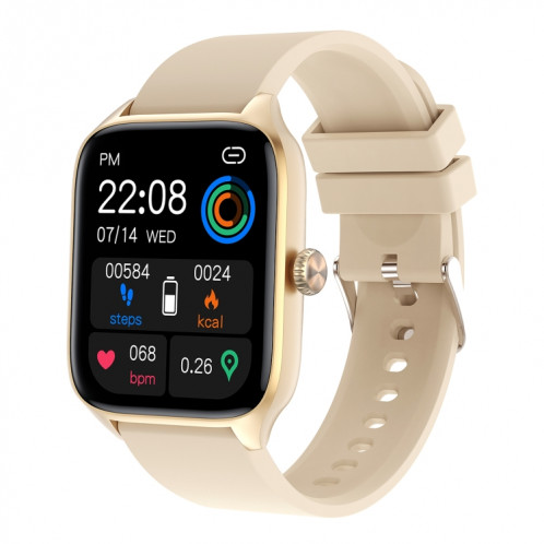 T19 Pro 1,96 pouces IP67 Montre intelligente à bande de silicone étanche, prend en charge les appels Bluetooth à double mode / Surveillance de la fréquence cardiaque (Or) SH001D462-022