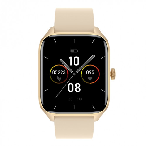 T19 Pro 1,96 pouces IP67 Montre intelligente à bande de silicone étanche, prend en charge les appels Bluetooth à double mode / Surveillance de la fréquence cardiaque (Or) SH001D462-022