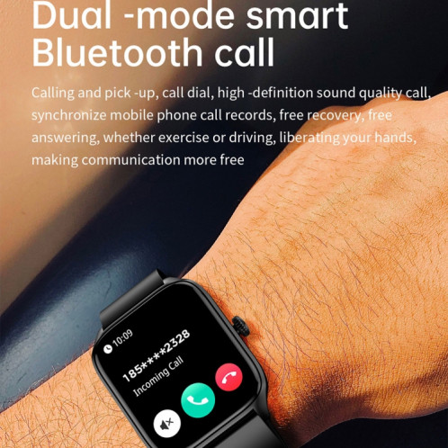 T19 Pro 1,96 pouces IP67 Montre intelligente à bande de silicone étanche, prend en charge les appels Bluetooth à double mode / Surveillance de la fréquence cardiaque (Or) SH001D462-022