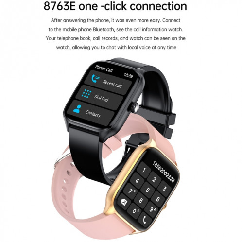 T19 Pro 1,96 pouces IP67 Montre intelligente à bande de silicone étanche, prend en charge les appels Bluetooth à double mode / surveillance de la fréquence cardiaque (bleu) SH001C114-022