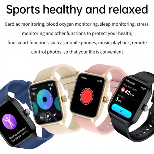 T19 Pro 1,96 pouces IP67 Montre intelligente à bande de silicone étanche, prend en charge les appels Bluetooth à double mode / surveillance de la fréquence cardiaque (bleu) SH001C114-022