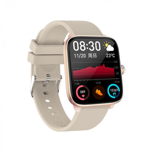 Montre intelligente T20 1,96 pouces IP67 étanche en silicone, prend en charge les appels Bluetooth double mode / surveillance de la fréquence cardiaque (or) SH801D533-023