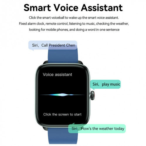 T20 1,96 pouces IP67 montre intelligente étanche en silicone, prend en charge les appels Bluetooth double mode / surveillance de la fréquence cardiaque (bleu) SH801C1067-023