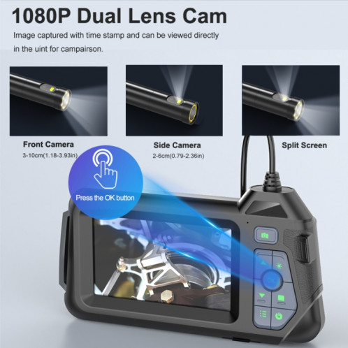 Caméra double M60 4,3 pouces avec endoscope à écran, longueur: 1 m (5 mm) SH301B1362-07