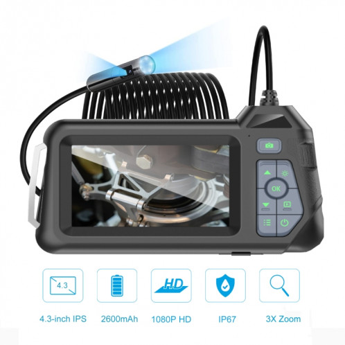 Caméra double M60 4,3 pouces avec endoscope à écran, longueur: 2 m (5 mm) SH302B1811-07