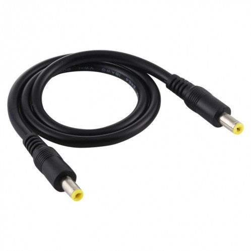 Fiche d'alimentation CC 5,5 x 2,5 mm Câble de connecteur adaptateur mâle à mâle, longueur du câble: 1,5 m (noir) SH303A986-04
