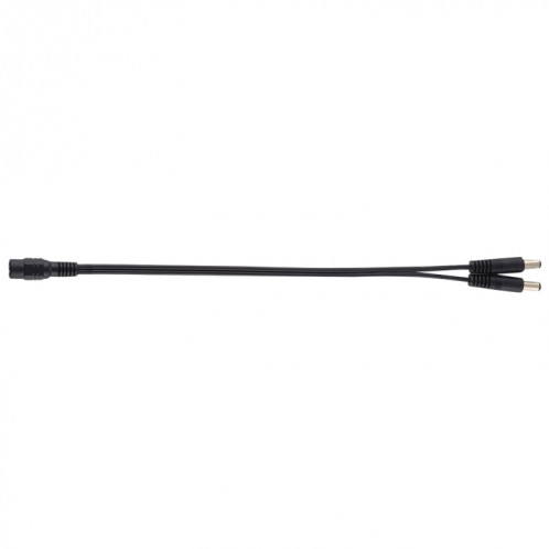 5,5 x 2,1 mm 1 à 2 prise femelle à mâle adaptateur répartiteur d'alimentation CC, longueur du câble: 30 cm (noir) SH101A822-04
