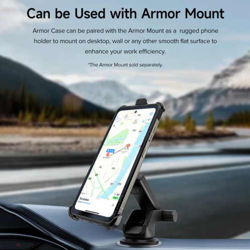 Pour Ulefone Armor 25T Pro Ulefone Back Clip Phone Case avec mousqueton (noir) SU806A1999-08
