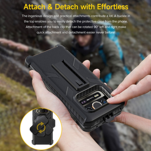 Pour Ulefone Armor 25T Pro Ulefone Back Clip Phone Case avec mousqueton (noir) SU806A1999-08