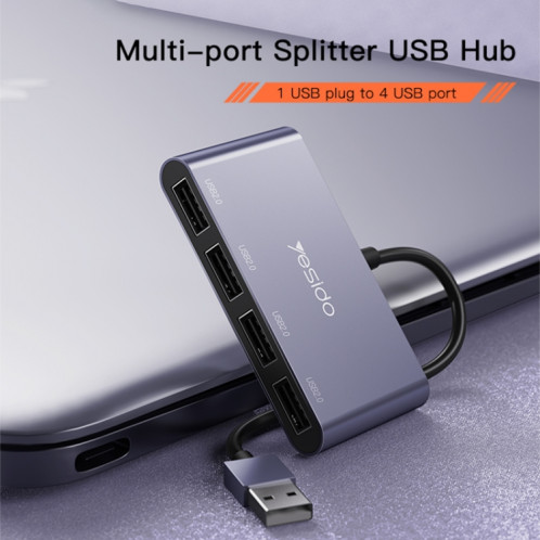 Yesido HB12 4 en 1 USB Station d'Accueil Multifonction HUB Adaptateur SY81281666-09