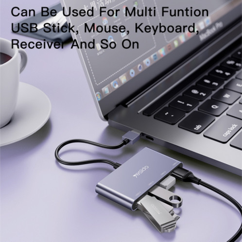 Yesido HB12 4 en 1 USB Station d'Accueil Multifonction HUB Adaptateur SY81281666-09