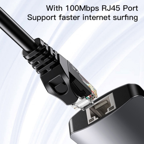 Yesido HB15 6 en 1 Ports USB-C / Type-C Adaptateur HUB de Station d'Accueil Multifonctionnel SY8136584-011