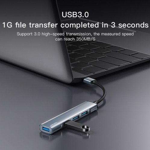Yesido HB18 4 en 1 Adaptateur HUB de station d'accueil multifonction USB SY81731324-09