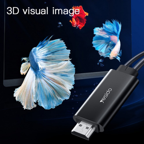 Câble adaptateur Yesido HM03 USB-C/Type-C vers HDMI, longueur : 1,8 m SY95011056-09