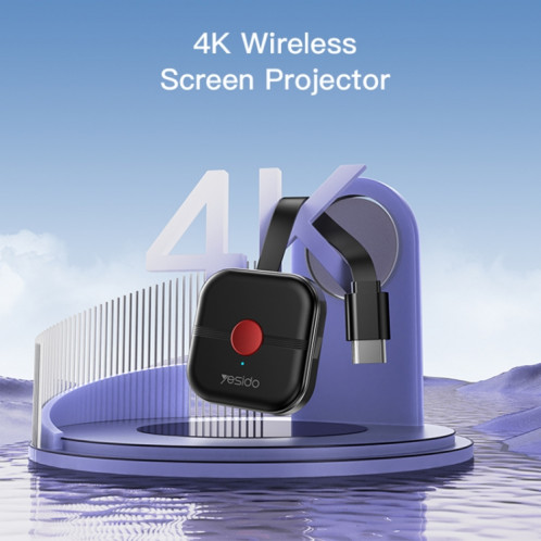 Récepteur d'affichage d'écran sans fil Yesido TV10 HD, spécification : 5G + 4K (noir) SY101A1163-09
