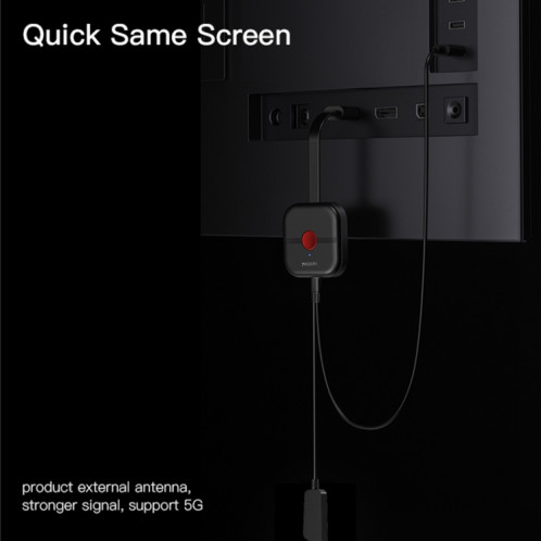 Récepteur d'affichage d'écran sans fil Yesido TV10 HD, spécification : 5G + 4K (noir) SY101A1163-09