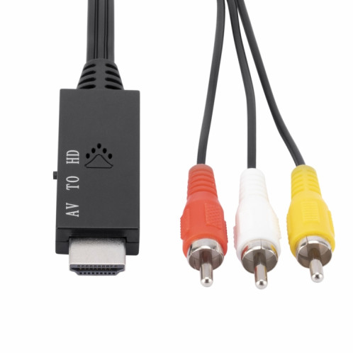 Convertisseur AV vers HDMI 1080P HD, longueur : 1 m (noir) SH401A778-06