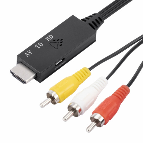 Convertisseur AV vers HDMI 1080P HD, longueur : 1 m (noir) SH401A778-06