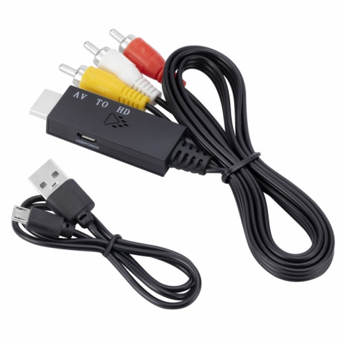 Convertisseur AV vers HDMI 1080P HD, longueur : 1 m (noir) SH401A778-06