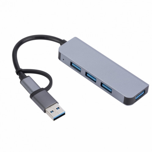 2301 4 en 1 USB + USB-C / Type-C vers USB Adaptateur HUB de station d'accueil multifonction SH8236584-06