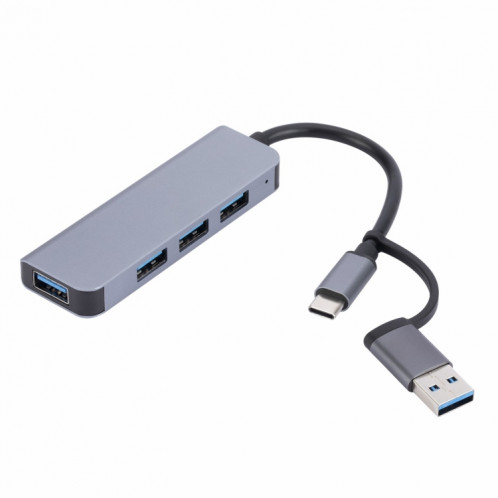 2301 4 en 1 USB + USB-C / Type-C vers USB Adaptateur HUB de station d'accueil multifonction SH8236584-06