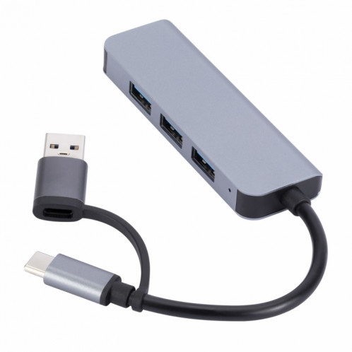 2301 4 en 1 USB + USB-C / Type-C vers USB Adaptateur HUB de station d'accueil multifonction SH8236584-06