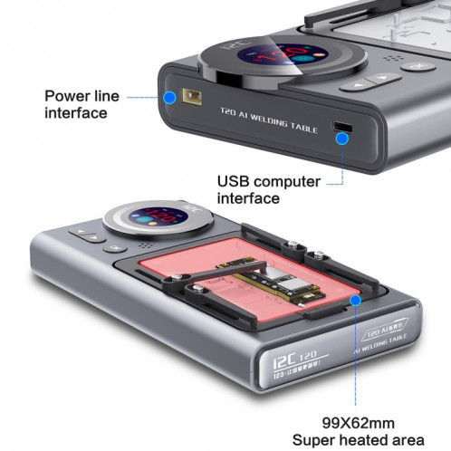 i2C T20 Plate-forme de chauffage à couche intermédiaire de carte mère intelligente pour iPhone X-13 Series, prise : US SH9101771-013