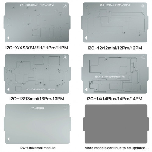 i2C T20 Plate-forme de chauffage à couche intermédiaire de carte mère intelligente pour iPhone X-13 Series, prise : US SH9101771-013