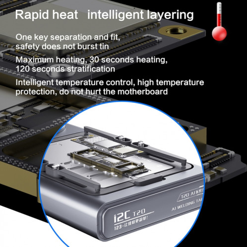 i2C T20 Plate-forme de chauffage à couche intermédiaire de carte mère intelligente pour iPhone X-13 Series, prise : US SH9101771-013