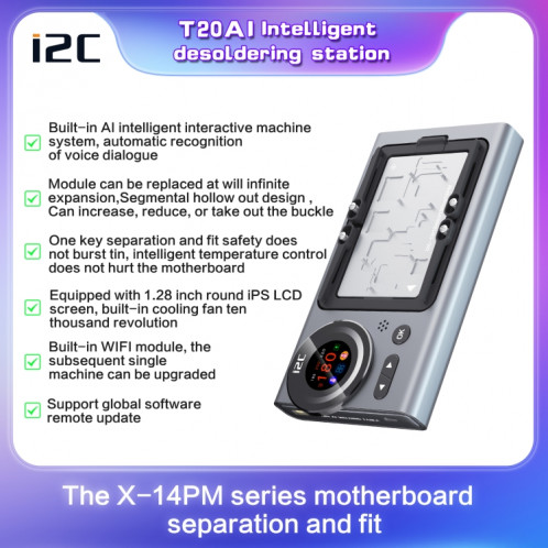 i2C T20 Plate-forme de chauffage à couche intermédiaire de carte mère intelligente pour la série iPhone X-14, prise: US SH92011222-013