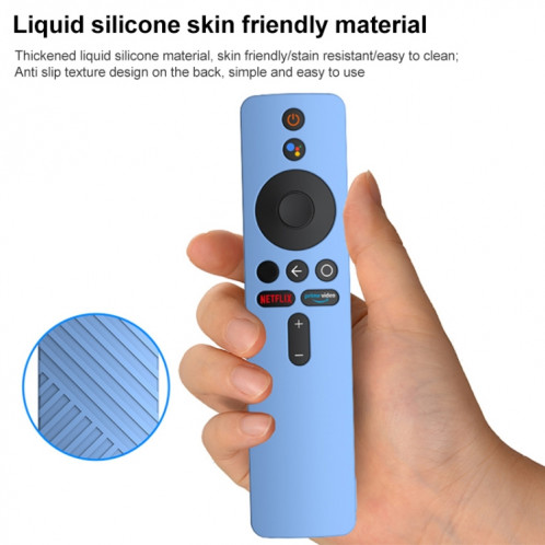 Pour Xiaomi MiBox S Étui de protection en silicone liquide pour télécommande (Noir) SH102A156-05