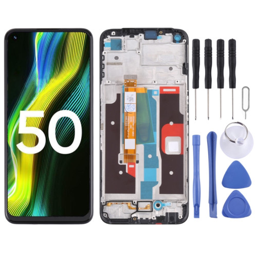 Pour Realme Narzo 50 4G RMX3286 OEM écran LCD numériseur assemblage complet avec cadre SH50101141-07