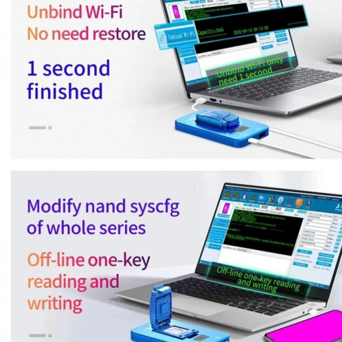 JCID P13 Nand Read Write Programmer DFU Purple Screen Tool pour iPhone 6 à 13 Pro Max SJ8887369-06