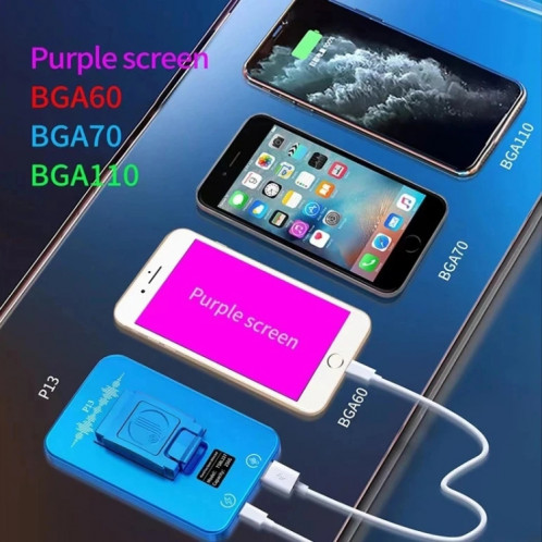 JCID P13 Nand Read Write Programmer DFU Purple Screen Tool pour iPhone 6 à 13 Pro Max SJ8887369-06