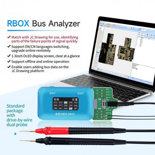 Analyseur de bus JCID Rbox pour la détection des défauts de signal iPhone et Android SJ89021609-06