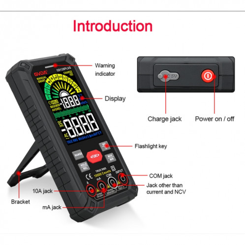 Multimètre numérique automatique intelligent de haute précision GVDA GD128PLUS SG9163707-09