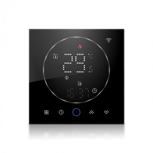 BHT-008GCLW 95-240V AC 5A Smart Home Chaudière Chauffage Thermostat LED avec WiFi (Noir) SH401A1344-012