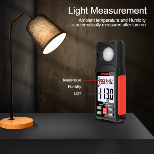 GVDA GD158 200000Lux Digital Light Meter Testeur Luminosité Photomètre SG9251228-09