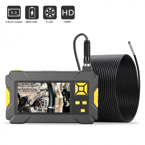 Endoscope numérique à double caméra P30 3,9 mm 1080P IP68 étanche à écran de 4,3 pouces, longueur: câble dur de 2 m (noir) SH201A81-011