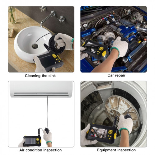 Endoscope numérique à double caméra P30 3,9 mm 1080P IP68 étanche à écran de 4,3 pouces, longueur: câble dur de 5 m (noir) SH202A404-011