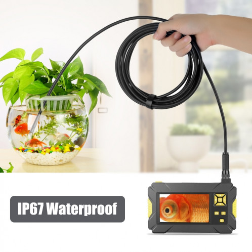 Endoscope numérique à double caméra P30 3,9 mm 1080P IP68 étanche à écran de 4,3 pouces, longueur: câble dur de 10 m (noir) SH203A1661-011