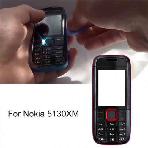 Pour Nokia 5130XM Couverture complète du boîtier (rouge) SH701C991-03