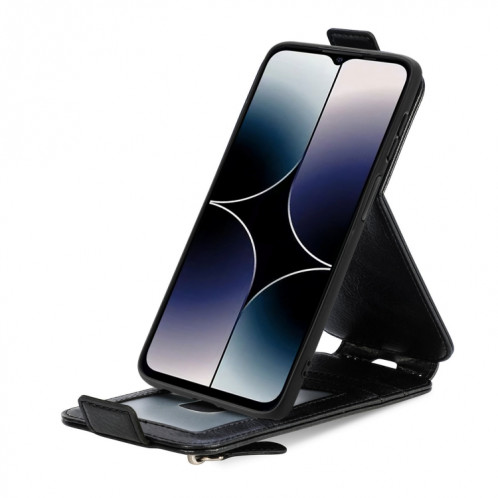 Pour Ulefone Note 16 Pro Zipper Wallet Étui de téléphone en cuir à rabat vertical (noir) SH201A812-06